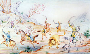 نقاشی روی عاج
